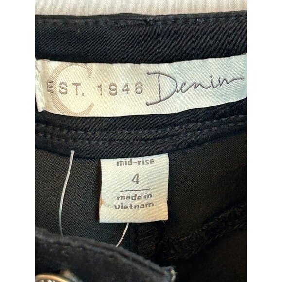 Est. 1946 Black Pants Size 4 Denim Mid-Rise - Picture 4 of 4